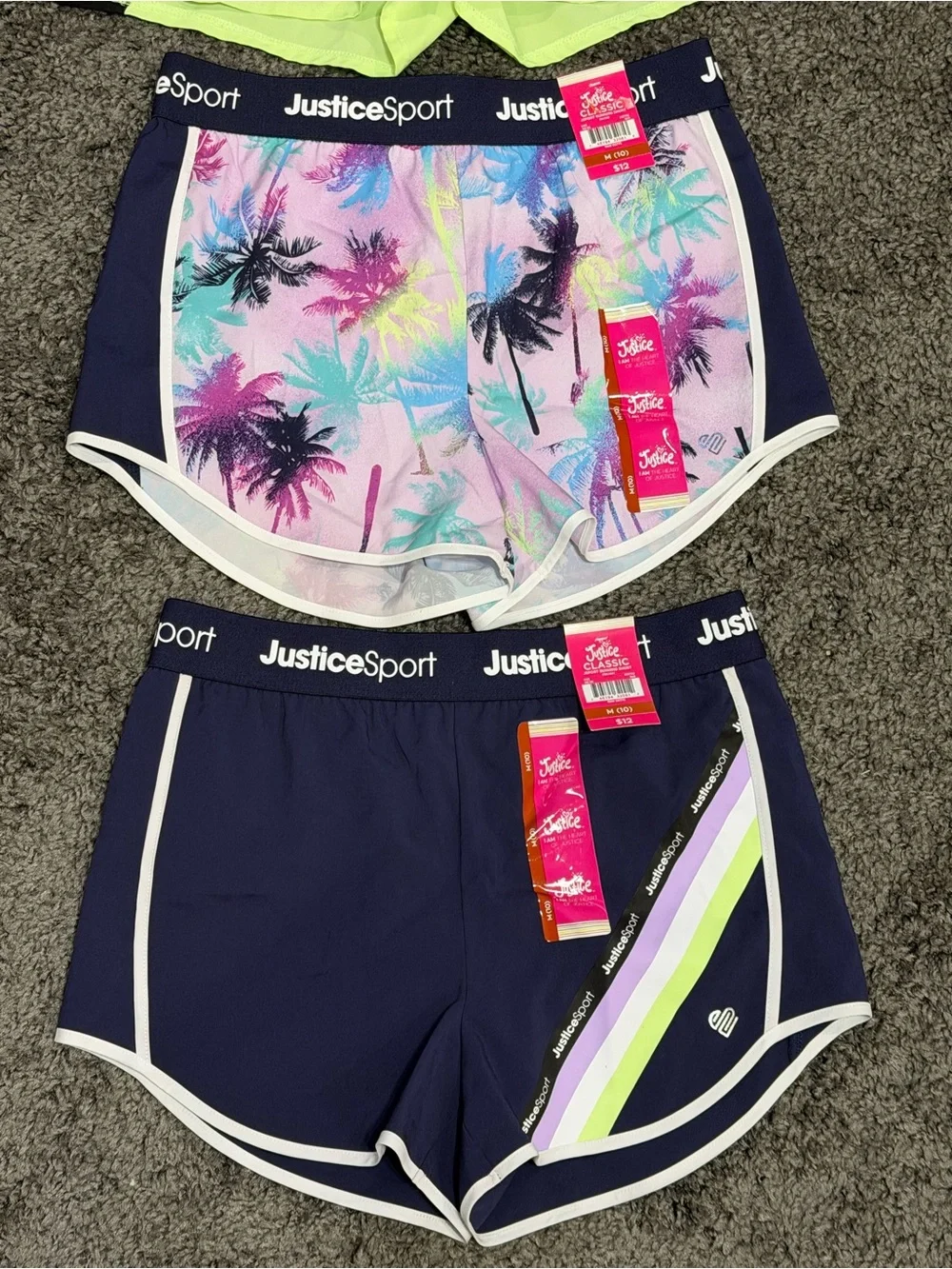 JUSTICE Sport 3 Athletic Running Short Lot size M (10) NWT Girls